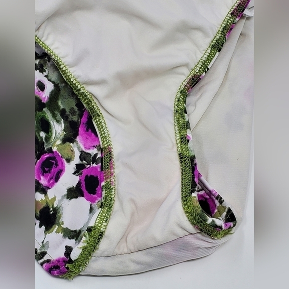SEAFOLLY X ANTHROPOLOGIE ONE PIECE BATHING SUIT SWIMWEAR PURPLE FLORAL WOMEN 10 - Picture 12 of 15